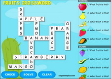 Fruits Interactive Crossword