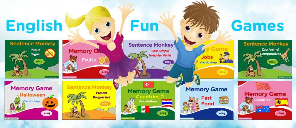 Games For Learning English Vocabulary Grammar Games Activities Esl