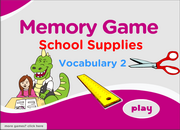 School Supplies, School Subjects English Vocabulary Games and Activities