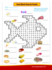 Download Word Search on Types of Food