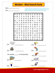 easy weather word search pdf