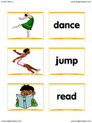 Action Verbs Flashcards Free Printable - FREE PRINTABLE TEMPLATES