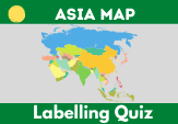 Asian countries map quiz